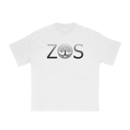 WHITE ZOS LOGO T-SHIRT